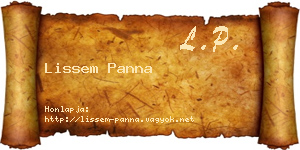 Lissem Panna névjegykártya